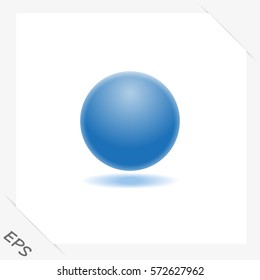 Blue ball, vector illustration