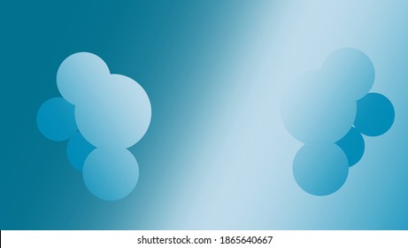 blue balloon background vector in clear sky