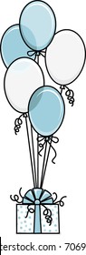Blue Balloon Bouquet