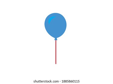 Blue balloon for children. Vector illustration