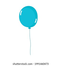 blue balloon decroation isolated icon