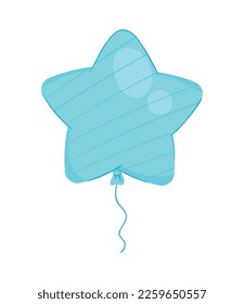 blue balloon helium floating icon
