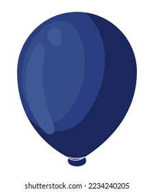 blue balloon icon isolated flat