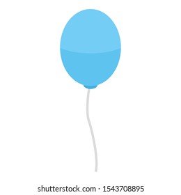 Blue balloon icon. Isometric of blue balloon vector icon for web design isolated on white background