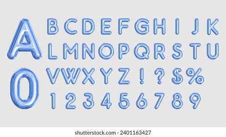 Blue Balloon Letters And Numbers