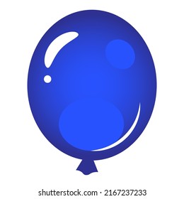 Blue balloon on white background