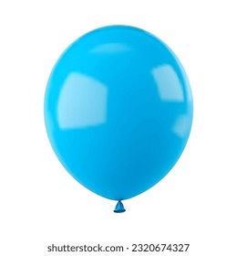 Globo azul sobre fondo blanco