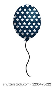 Blue balloon with stars design