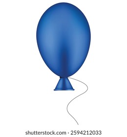 Blue Balloon tied with thread, yarn, or filament vector and fully resize able, for cultural and religious festivals celebration, celebration graphic ornaments, birthday celebration, anniversary 