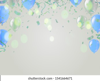 blue balloons with Many colored balloons for designers and illustrators. Balls backdrop , festival, wedding