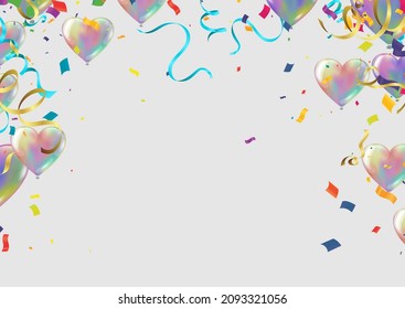 blue balloons with Many colored balloons for designers and illustrators. Balls backdrop , festival, wedding