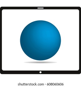 Blue ball,vector illustration
