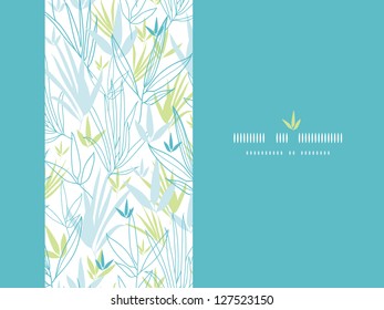 Blue bamboo branches vertical decor background