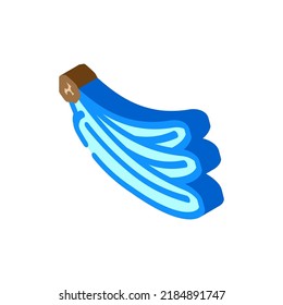blue banana isometric icon vector. blue banana sign. isolated symbol illustration