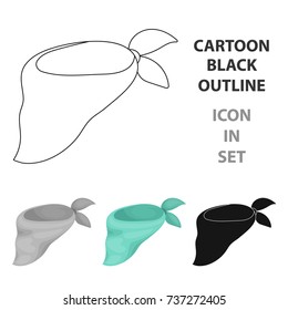 Blue bandage on the neck for beauty.Scarves and shawls single icon in cartoon style vector symbol stock illustration.