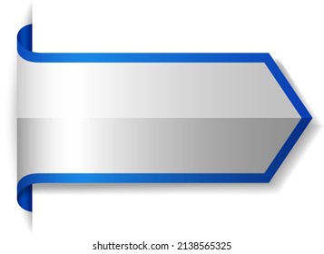 Blue baner design on white background illustration