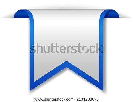 Blue baner design on white background illustration
