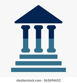 Blue bank icon 