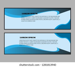 blue banner with abstract style,elegance design for your business