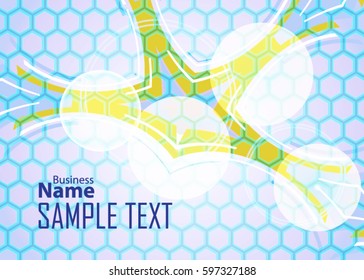 Blue banner abstract template for card. Metal Background with waves and reflections. Business background, silver, illustration. Illustration of abstract background with a metallic element
