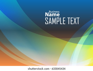 Blue banner abstract template for card. Metal Background with waves and reflections. Business background, silver, illustration. Illustration of abstract background with a metallic element