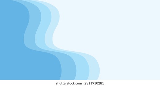 Blue Banner Background With Shapes Effect