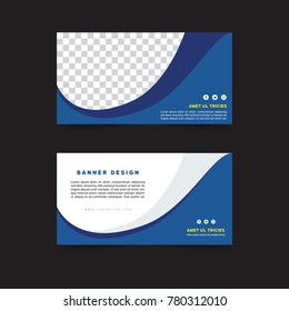 Blue Banner Design set. Abstract poster. Web banner, sale voucher, gift card. Vector illustration.