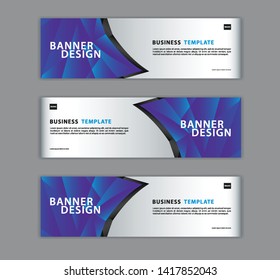 Blue banner design template vector illustration, Geometric, polygon background, texture, advertisement layout, web page, header for website. Graphic for billboard. gift voucher, card. 
