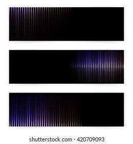 Blue banner equalizer isolated on white background