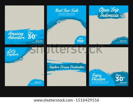Blue Banner Feed Post Vacation Travel