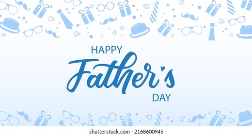 Blue Banner Happy Fathers Day