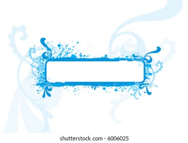 Blue banner illustration