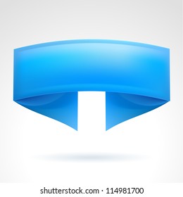 Blue Banner. Illustration on white background for design