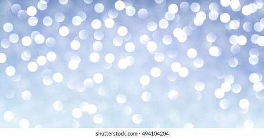 Blue banner with lights. Vector illustration.