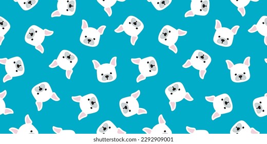 Blue banner pattern with dog head