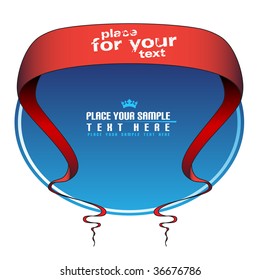 Blue banner and ribbon