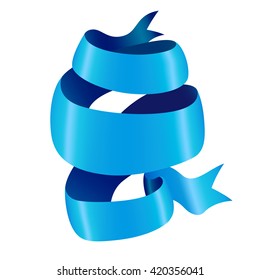 Blue banner ribbon