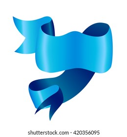 Blue banner ribbon