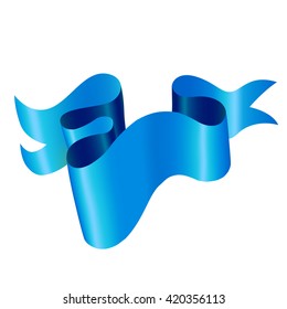 Blue banner ribbon