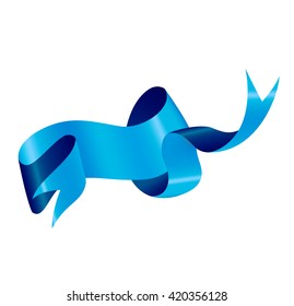 Blue banner ribbon