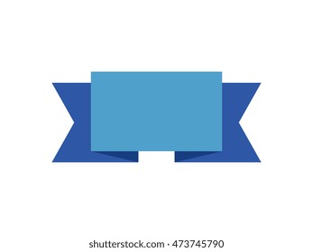Blue banner ribbon vector