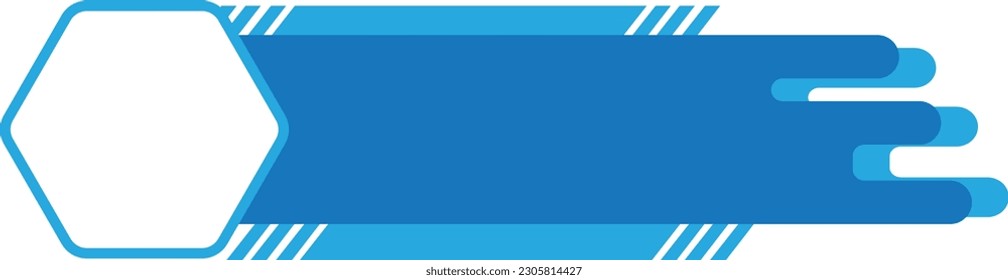 Blue Banner Shape Illustration Design