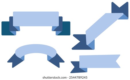 blaues Banner-Shape-Symbolpaket