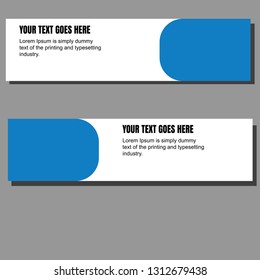 Blue banner template
