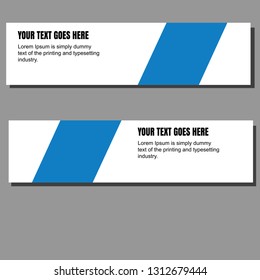 Blue banner template