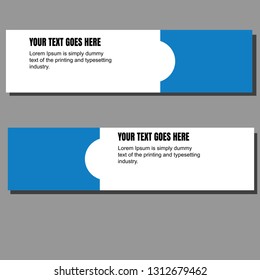 Blue banner template