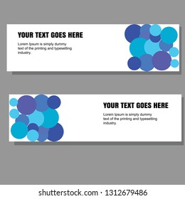 Blue banner template