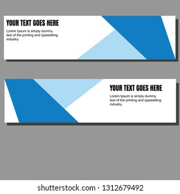 Blue banner template