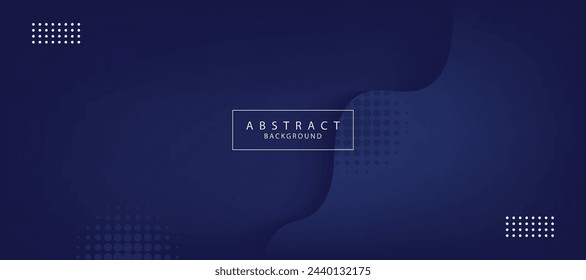 Blue banner template. Abstract vector illustration of business webinar horizontal banner template design.
