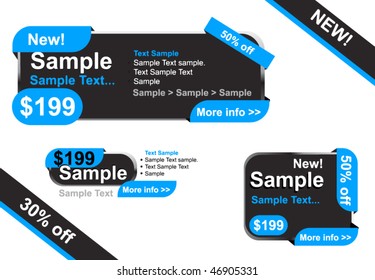 Blue banner templates